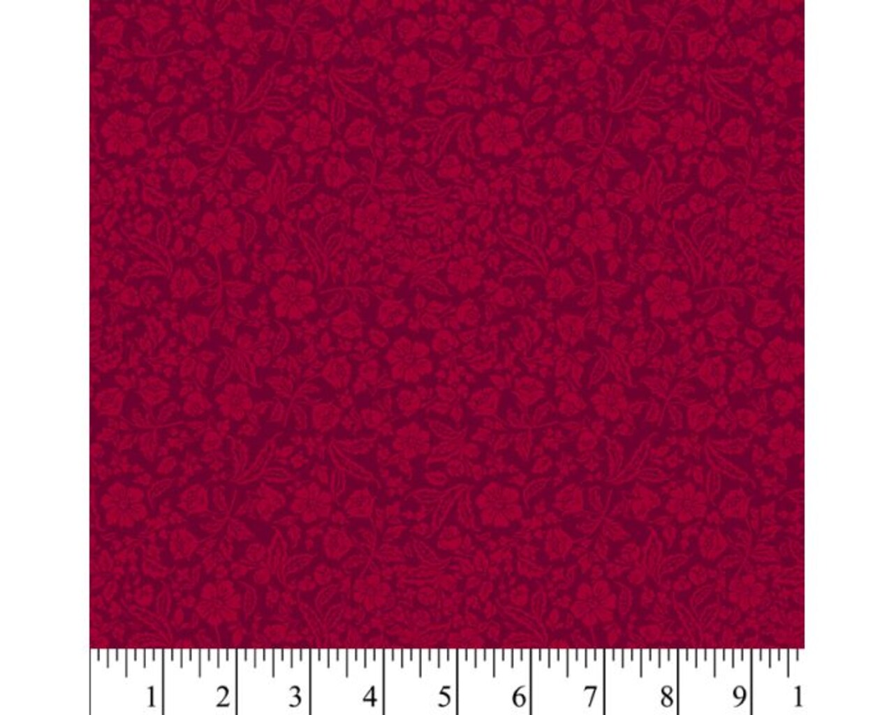 Paris Floral Red Cotton Fabric | By the Yard | Sewing and Crafting | 44 inches wide